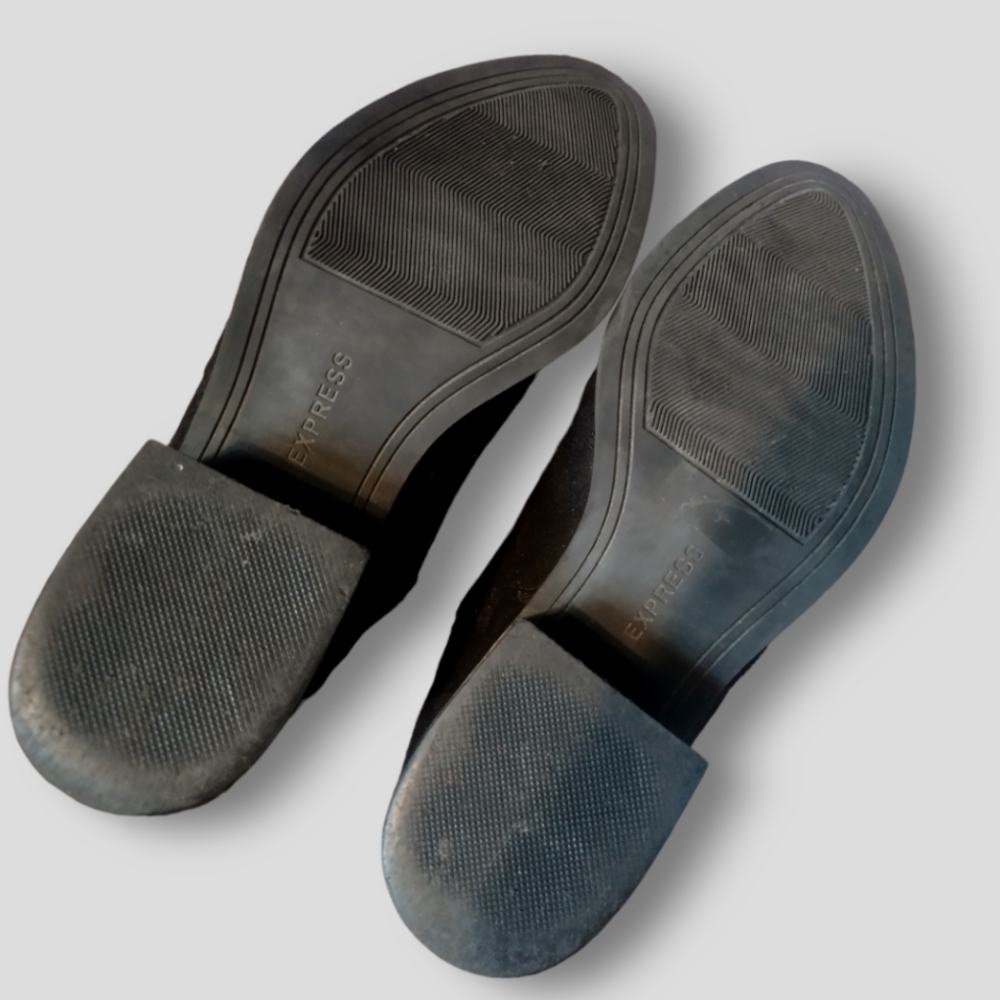 EXPRESS Over The Knee Faux Suede Boots - Black | Size 7 - Picture 14 of 16